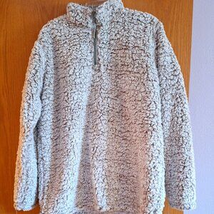 Woman's Quarter Zip Fuzzy Sweater